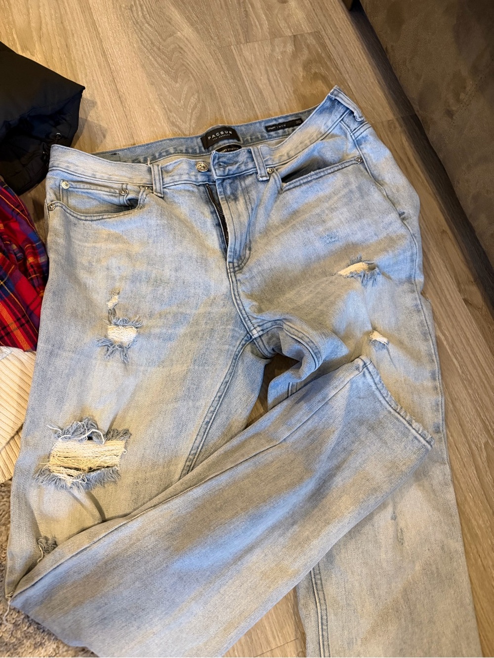 PacSun Light Wash Distressed Skinny Jeans